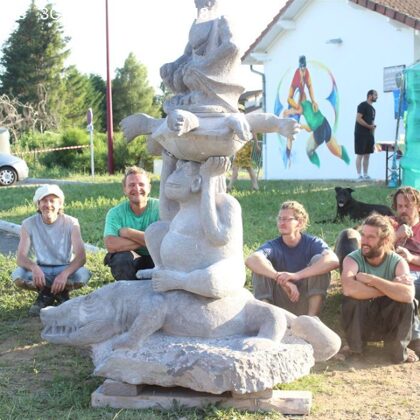 Growstone, Expo sculpture sur pierre et concert, Pulvérières 2018 et 2019.